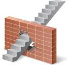 stairs thru bricks